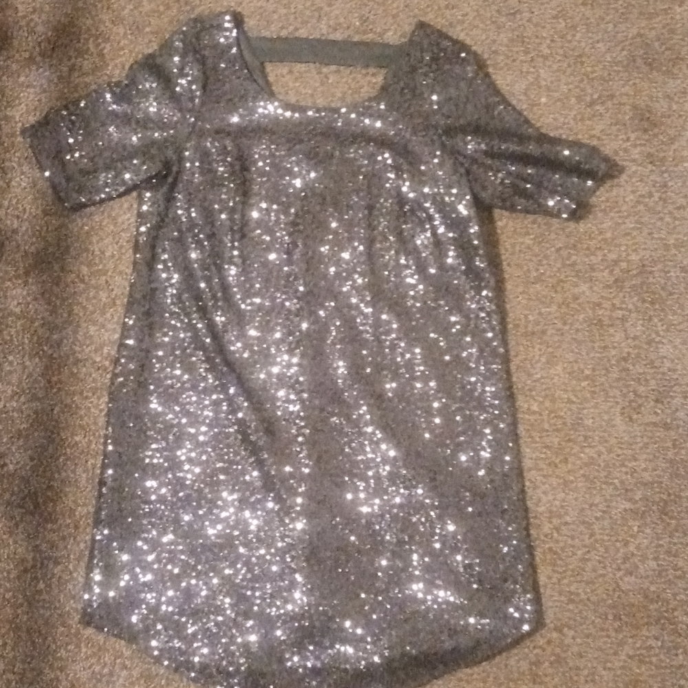 Torrid Matte Gunmetal Sequin Dresa